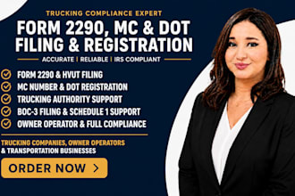 file form 2290 mc number dot number and trucking authority