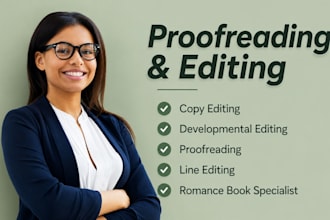 proofread, copy edit, developmental editor romance book proofreader