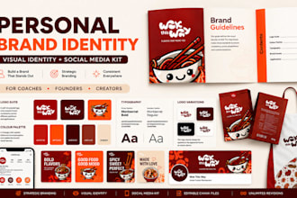 design personal brand identity, social media kits for coaches founders creators