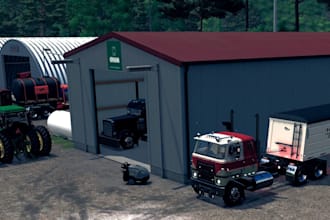 build custom farming simulator fs19 fs22 fs25 maps mods with field building road