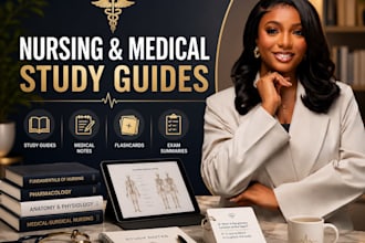 make custom nursing study guides medical notes,flashcard and exam summaries