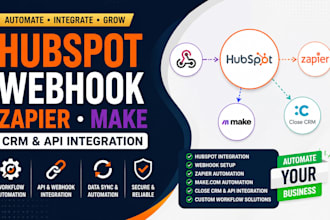 automate workflows with hubspot zapier make API