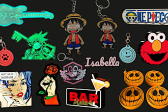 design 3d logo, 3d lightbox, keychain, custom text for 3d printing 3mf and stl