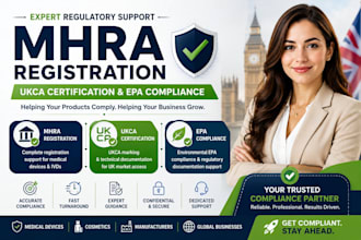 do mhra registration, ukca certification and environmental epa complianc