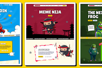 build memecoin website, crypto token website and presale landing page