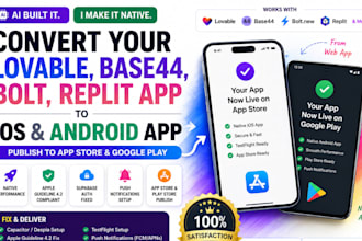 convert base44 lovable windsurf ai rork app to ios android capacitor app publish