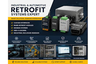 develop industrial and automotive retrofit systems, can bus, modbus, obd ii