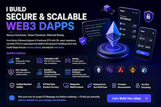 your blockchain developer for smart contracts, dapps and web3