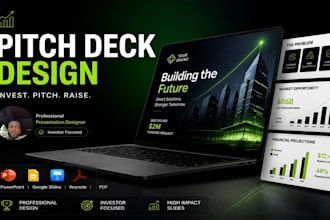 do business plan startup investor pitch deck powerpoint design fundraising deck