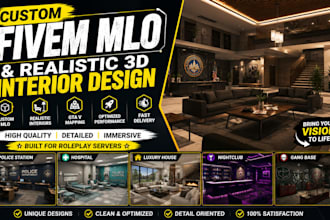 create custom fivem mlo realistic 3d interior design