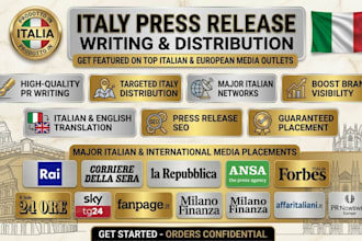 do italy press release writing, italt article writing and submission to top site