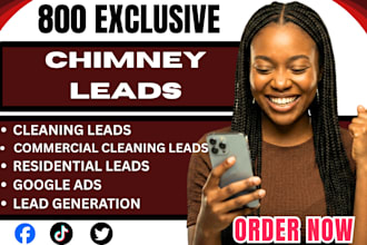 800 exclusive chimney cleaning leads,cleaning leads, chimney cleaning google ads