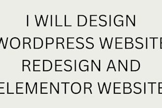 design wordpress website redesign and elementor website
