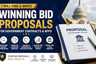 write winning bid proposal for rfp response rfq rfi  government contract
