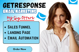 setup getresponse sales funnel landing page email automation email campaign
