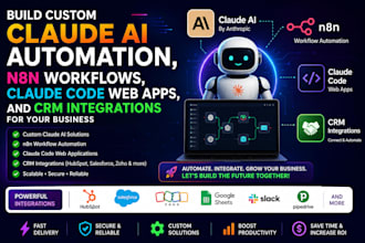 build custom claude n8n automation claude code web apps CRM claude code website