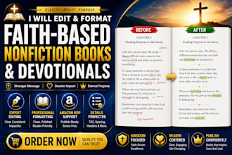 edit and format faith based nonfiction christian books and devotionals