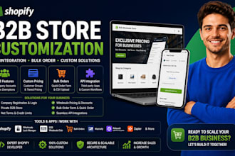 shopify b2b store customization api integration bulk order shopify developer