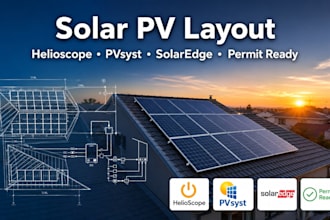 solar pv layout helioscope, pvsyst, permit, solaredge