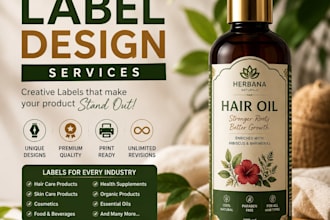 design professional product label and packaging design