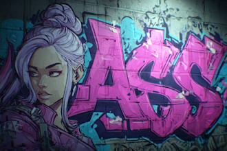 make urban graffiti style artwork for your business