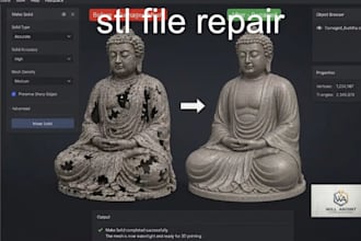 repair, optimize and make stl file perfectly for 3d printing