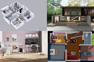 create 3d architectural interior and exterior design in homestyler and d5 render