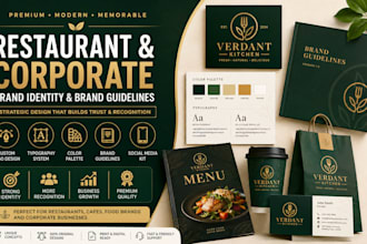 style premium corporate brand identity brand guidelines restaurant food branding