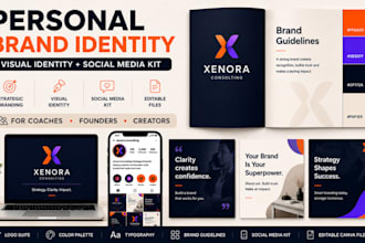 design personal brand identity, social media kits for coaches founder influencer