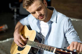 be your male singer, sing custom acoustic folk song, and male rapper as vocalist
