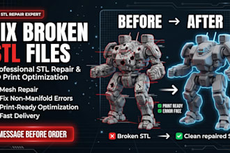 fix, repair, and optimize stl files for flawless 3d printing