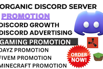 promote fivem, dayz, rust, minecraft server and discord promotion