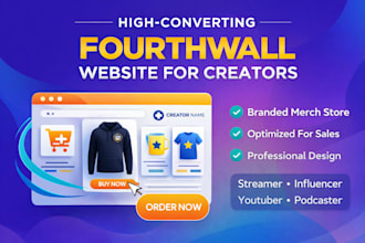 build a modern fourthwall website redesign creator merch store design fourthwall