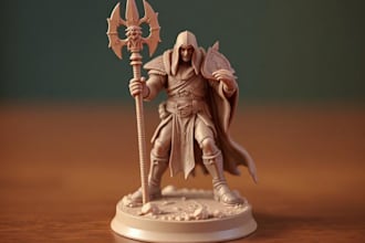 sculpt 3d warhammer, 3d miniature 3d figurine dnd tabletop 3d model, 3d printing