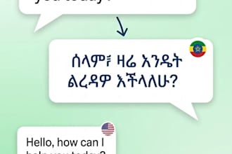 do professional english to amharic translation