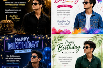 create professional birthday posters and invitation designs