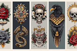 create old school or traditional tattoo design
