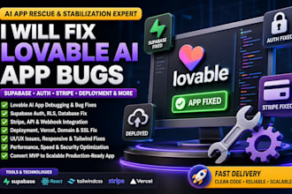 fix stabilize your lovable ai app supabase developer stripe integration bug fix