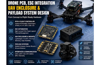 drone pcb esc uav enclosure payload flight controller frame mount design