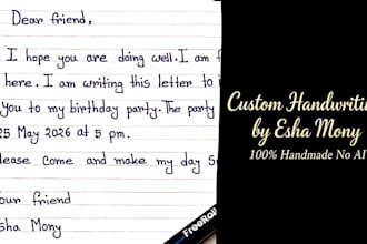 handwrite personal letters and notes neatly