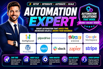 gohighlevel pipedrive activecampaign zoho stripe wordpress xero slack zapier