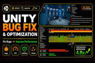 fix bugs, optimize and improve your unity game