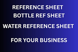 do bottle reference sheet and water bottle design for your business