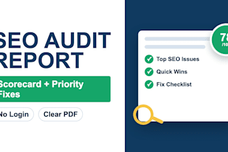 deliver an ai SEO website audit with quick fixes