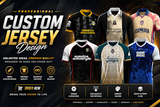 design profesional sublimation jersey soccer, esports, team