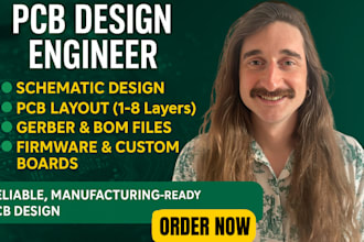 do pcb design, circuit schematic and pcb layout