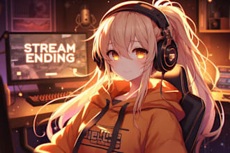 make cute stream starting soon and ending overlays