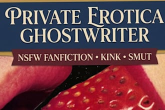 be your nsfw ghostwriter for bdsm, dark romance, spicy erotica smut fanfiction