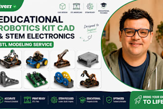 educational robotics kit cad, stem electronics stl modeling service