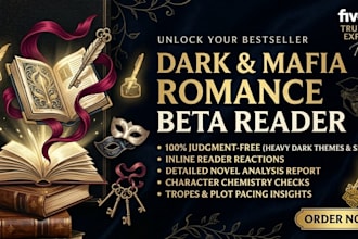 beta read your dark romance or mafia romance manuscript